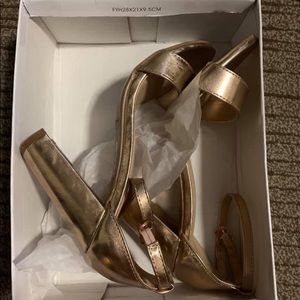 J. Adams Gold Shoes NWT